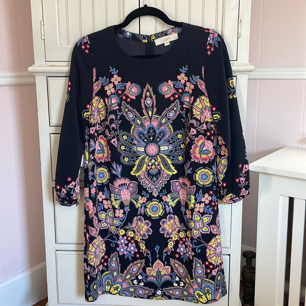 Floral Long Sleeved Dress